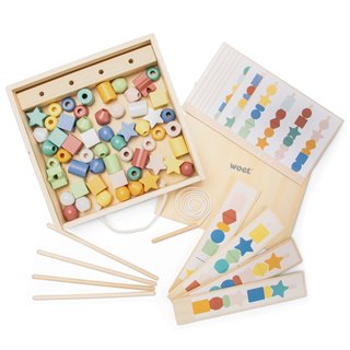 Wooden beads sequence game